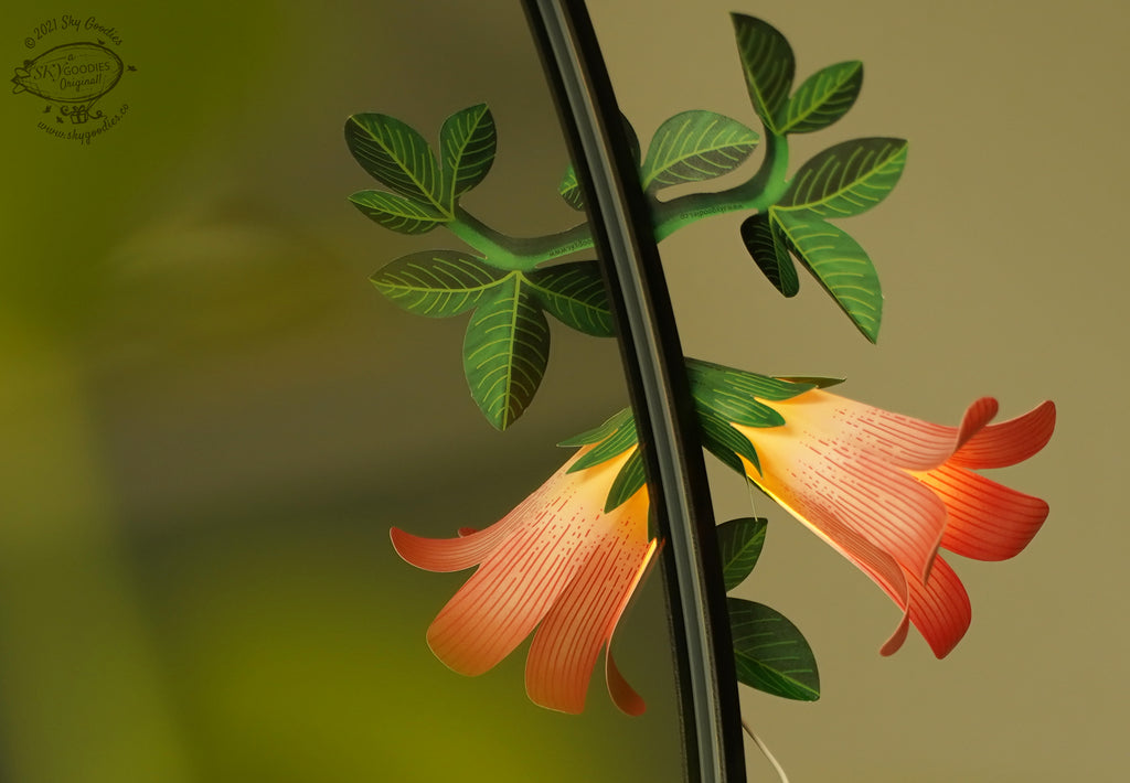 Pink Paper Flower Fairy Lights (12 flowers)