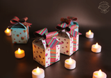 Set of 10 White Bow Gift Boxes