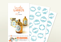 Lovely Labels: Small Round BLUE: Set of 24