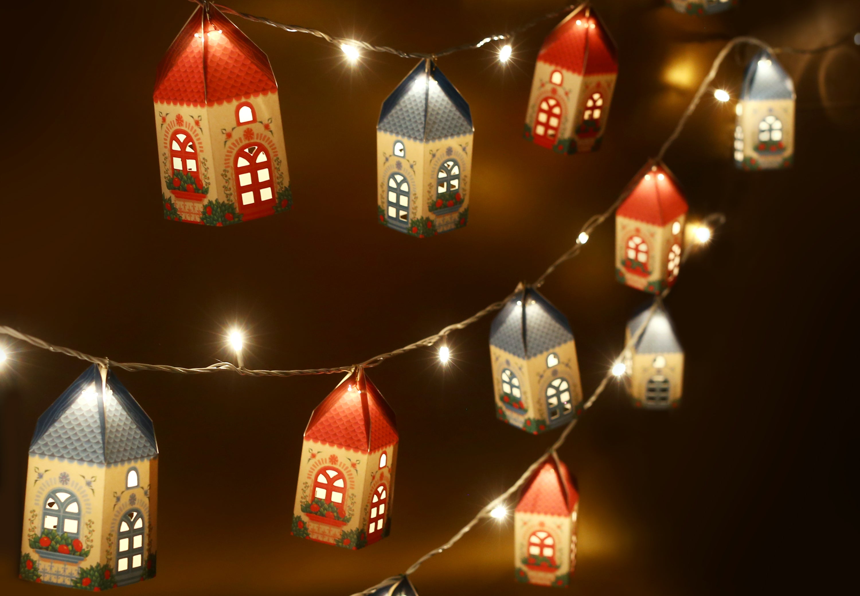 Paper Mini Happy Home Fairy Lights & Dragonflies Wall Decor Combo