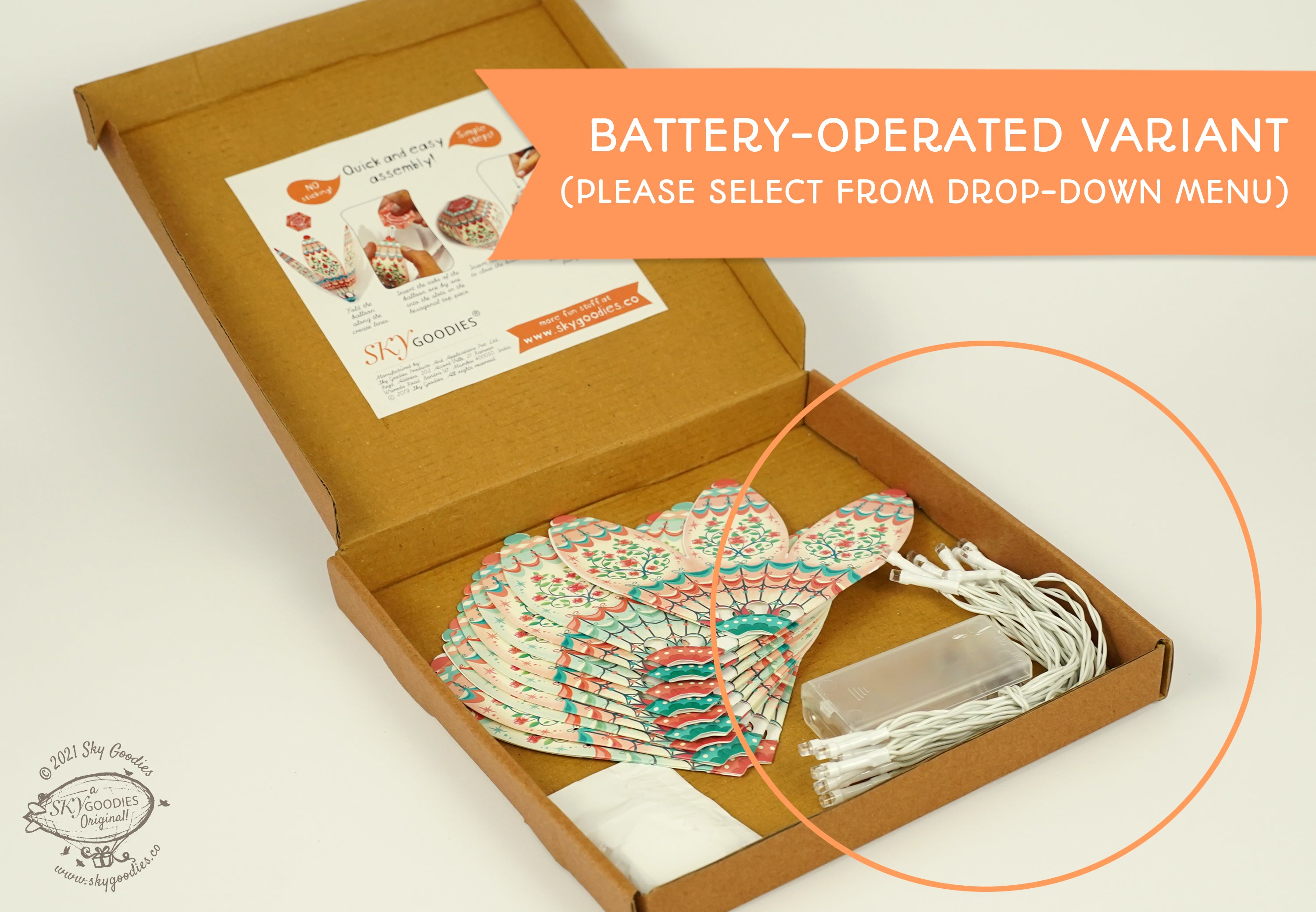 Festive Combo Saver Pack of 5 Mini Hot Air Balloon Fairy Lights
