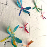 Paper Dragonflies for Wall Decoration: Set of 24