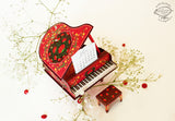 Red Miniature Grand Piano Calendar 2021 & 2022 DIY Paper Craft Kit