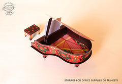 Red Miniature Grand Piano Calendar 2021 & 2022 DIY Paper Craft Kit
