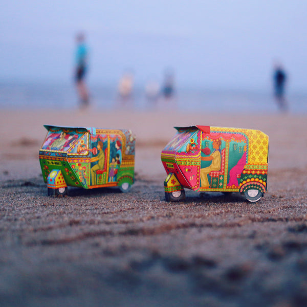 Auto Rickshaw Model Paper Craft Kit - Easy Assembly โ Sky Goodies