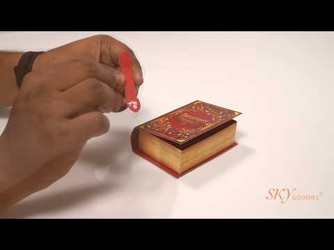 Mini Book Box: Red Design - DIY Paper Craft Kit