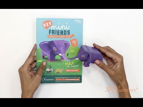 Mini Elephant DIY Animal Paper Craft Kit