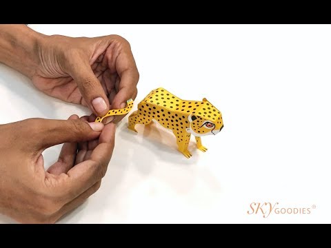 Mini Cheetah Animal Paper Craft Kit