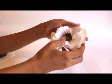 Set of 10 Pearl White 'Crush & Use' Paper Wild Roses