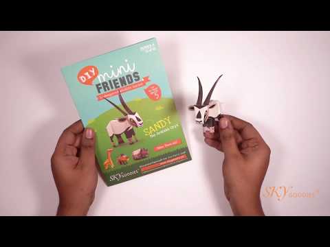 Mini Arabian Oryx DIY Animal Paper Craft Kit