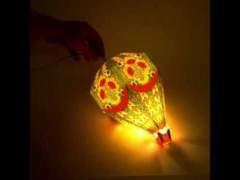 Small Blue Hot Air Balloon DIY Paper Lamp Shade