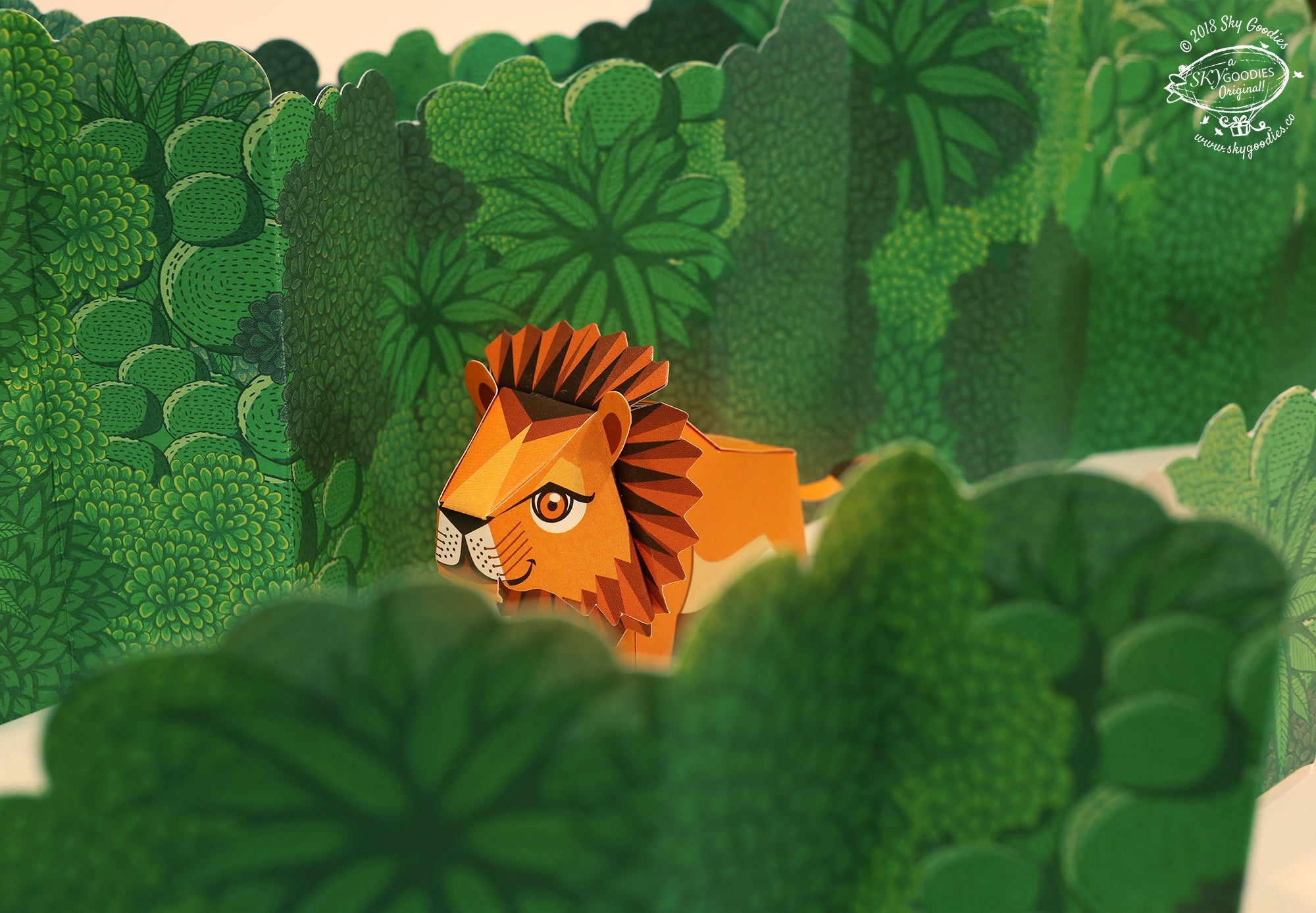 Mini Lion DIY Animal Paper Craft Kit