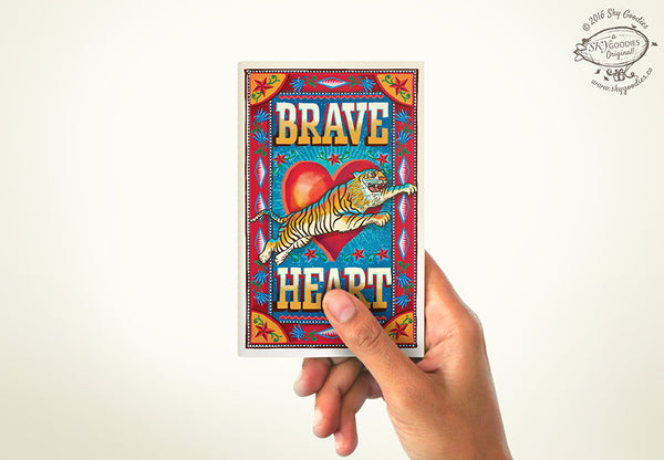 BRAVE HEART Mini Notebook (plain pages)