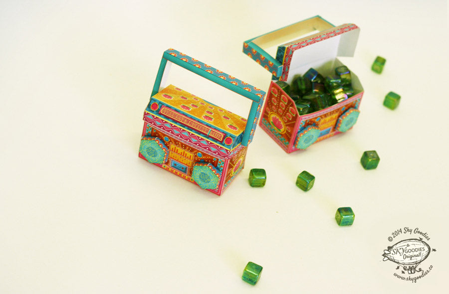 Colourful Mini Boombox DIY Paper Craft Kit