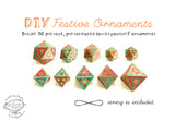 Set of 10 Geometric Ornaments - DIY Paper Craft Kit