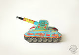 Colourful Army Paper Tank Pen Holder & Boxes - DIY Paper Craft Kit