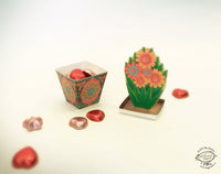Brown Mini Flower Pot Box DIY Paper Craft Kit