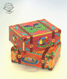 Colourful Orange Mini Suitcase Box DIY Paper Craft Kit
