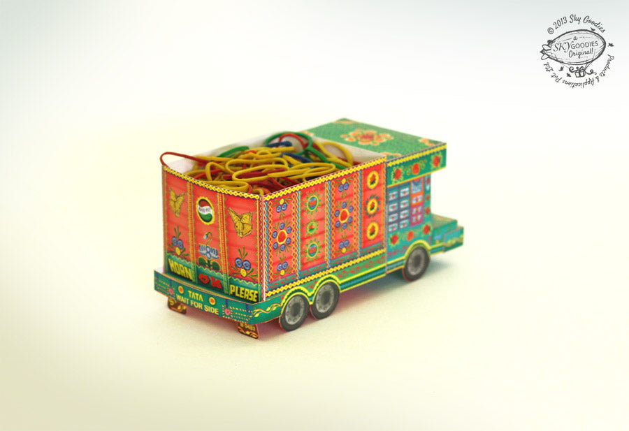 Green ‘Goodies Carrier’ Truck container DIY Paper Craft Kit