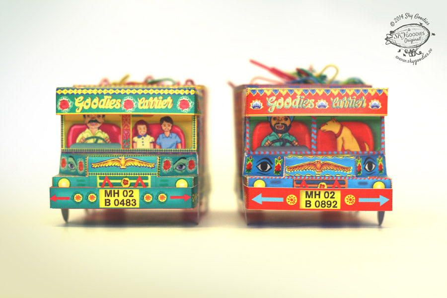 Green ‘Goodies Carrier’ Truck container DIY Paper Craft Kit