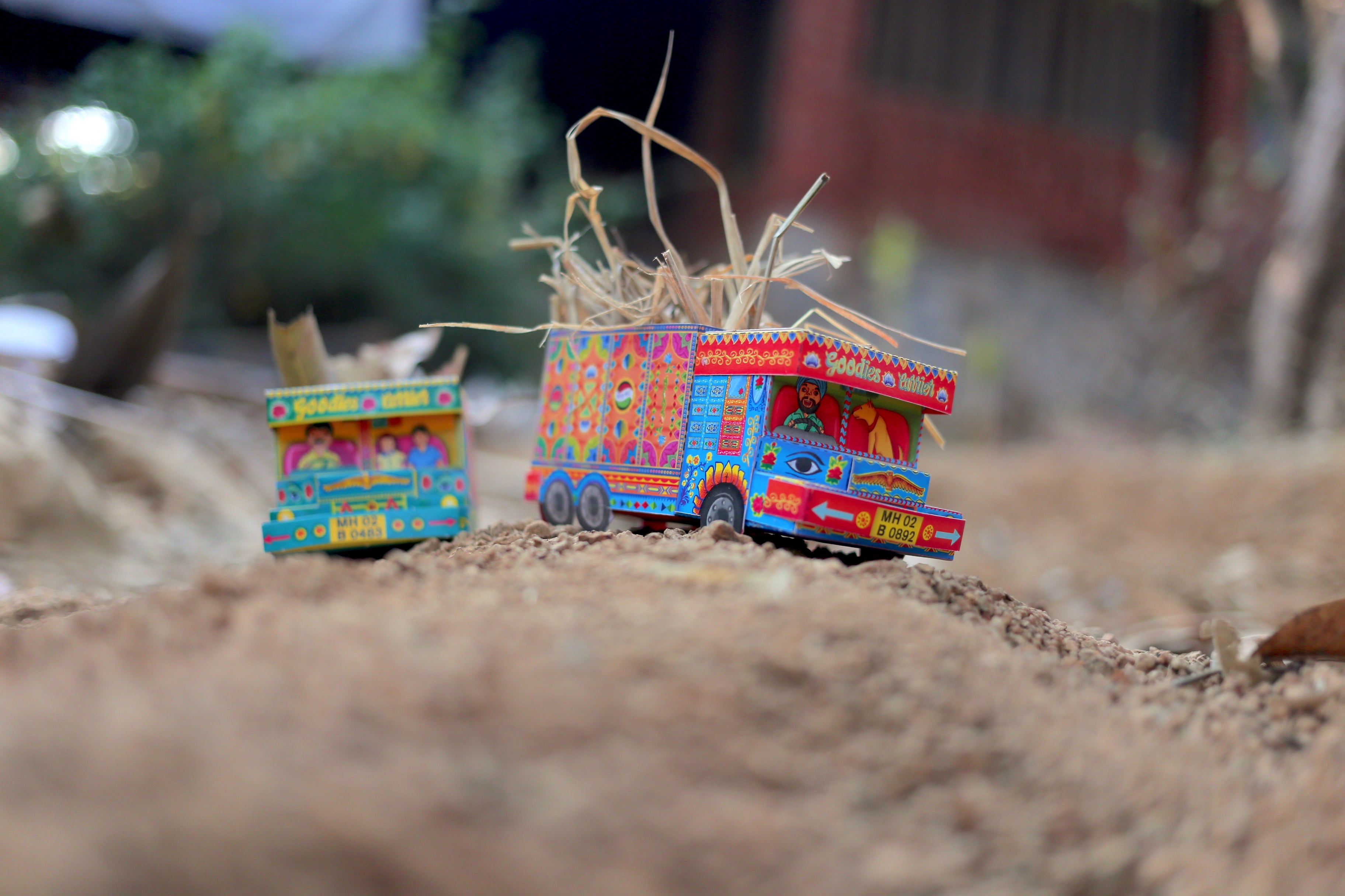 Blue ‘Goodies Carrier’ Truck container DIY Paper Craft Kit